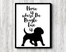 Unique beagle silhouette related items | Etsy