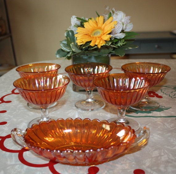 Cool Carnival Sherbet Dessert Glasses with Small Decorative