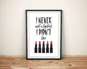 Makeup Print Fashion Print Makeup Quote Print by LuxeArtPrints