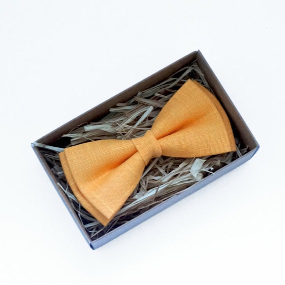 Orange bow tie ripe mango bow tie orange wedding tie orange