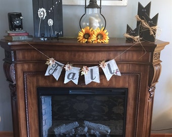 Fall Burlap Banner, Fall Decorations, Burlap Banner, Fall Banner, Burlap Fall Banner, Fall Sign, Banner Burlap, Fall Primitive Decor
