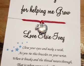 Teacher gifts, teacher thank you gifts, special teacher, teacher gift, personalised teacher gift, personalized teacher gift, wish bracelets