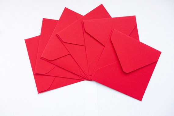 Red Mini Envelopes Valentine's Day Cad Christmas gift