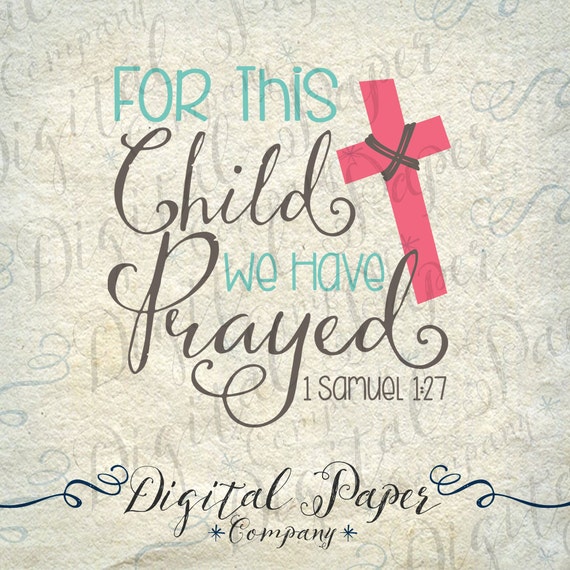 Download For This Child We Have Prayed Cross Prayer by ...