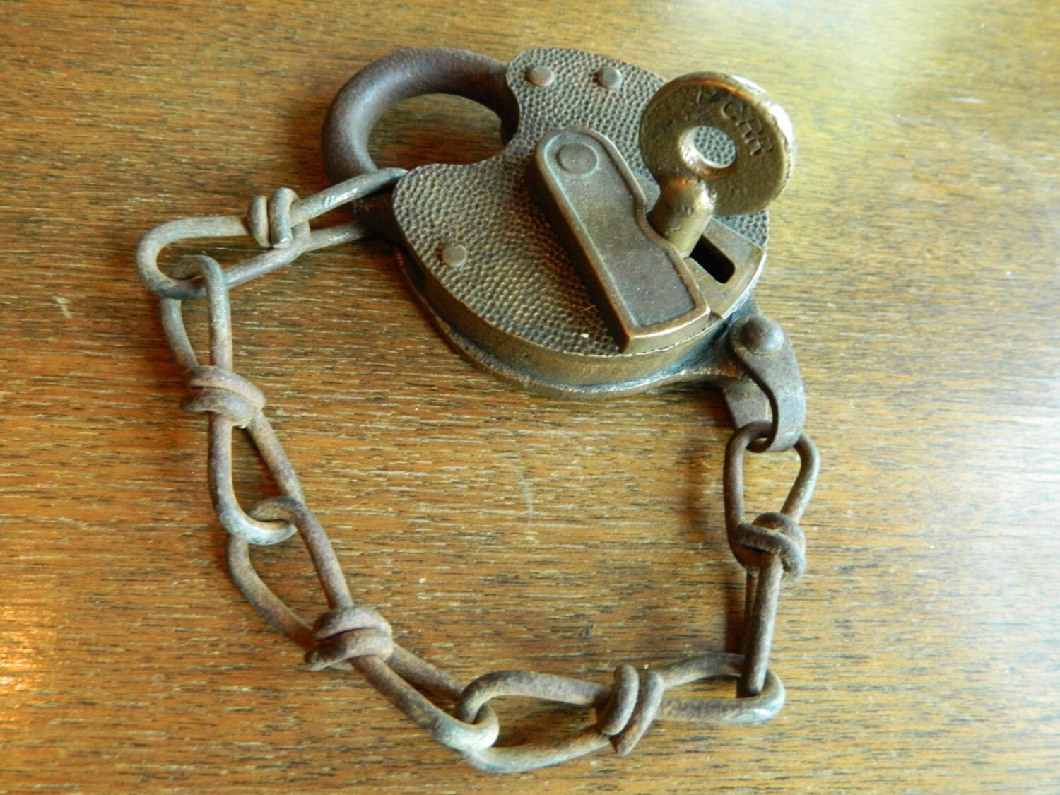 Antique Yale Lock and Key Large Vintage Railroad Lock Jail