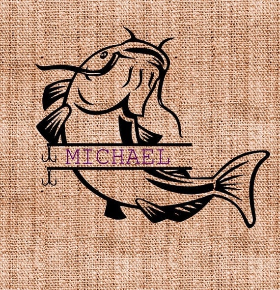 Download catfish fishing split monogram catfish design by ...