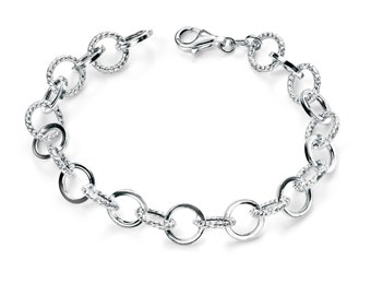 Silver Circle Link Bracelet