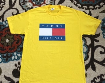 Pink Tommy Hilfiger Logo Long Sleeve T Shirt by COOL2THEIDEA