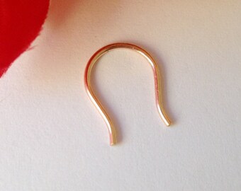 Septum Retainer. Rose Gold Septum Ring.