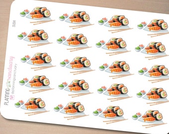 Sushi Planner Stickers Perfect for Erin Condren, Kikki K, Filofax and all other Planners