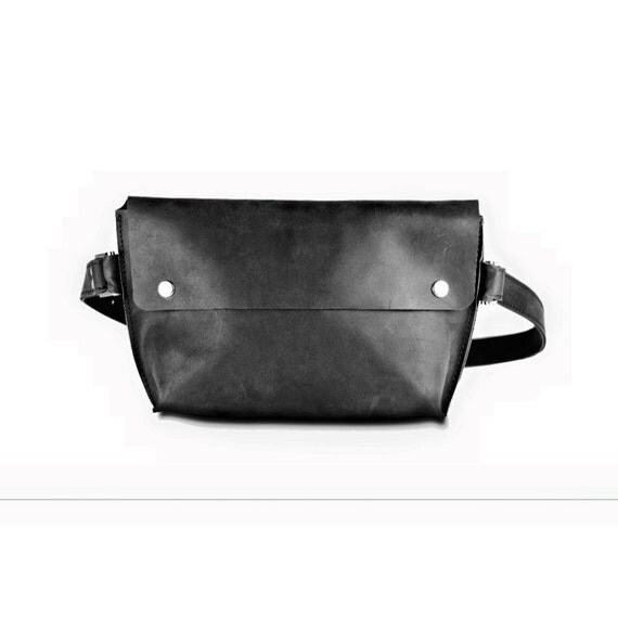 Leather waist bag womens fanny pack mens waist by MoonshineLeather