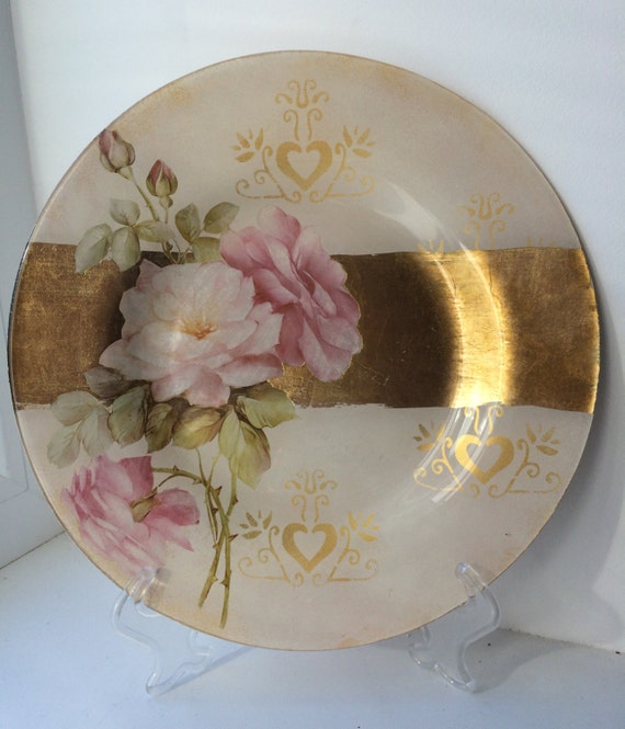 Decorative plate Display plate Decoupage plate Home decor