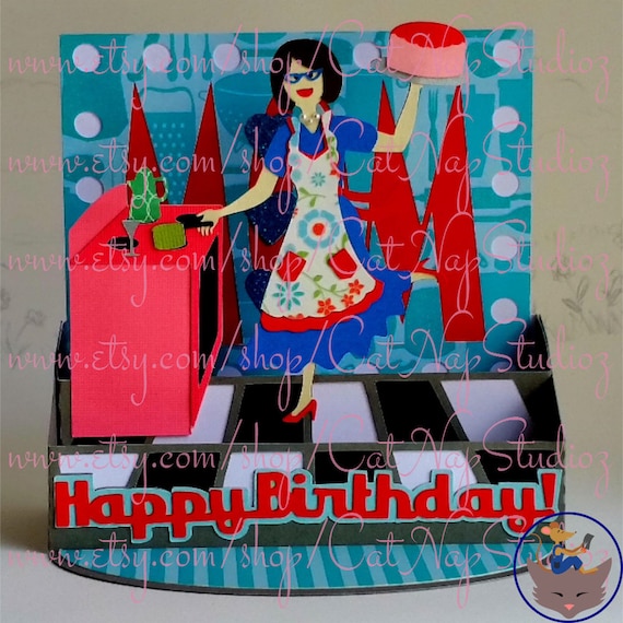 Download Mom Cooks 3D Birthday Card SVG File SVG by CatNapStudiozzz