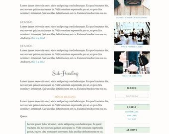 Premade Blogger Template Responsive Minimal Blogspot for Lifestyle, Fashion, Book, Travel, Food Blogger Free Installation - A Writer's Mind