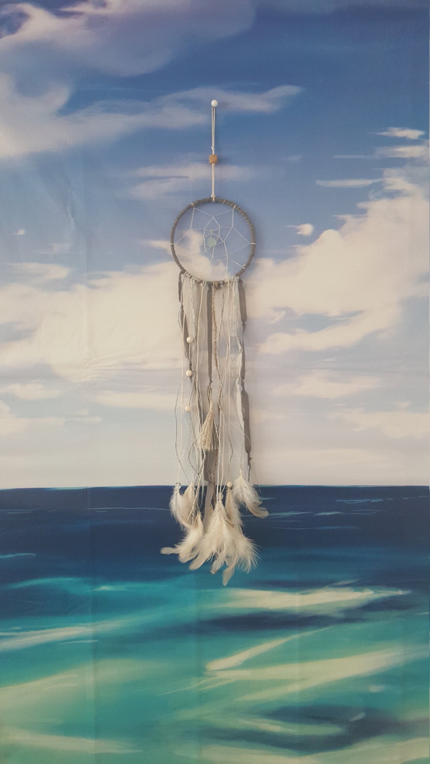 Sea Glass Dream Catcher / Dreamcatcher / Beach / by AlykeDesigns