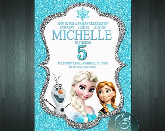 FROZEN BIRTHDAY INVITATION | Digital Item | No item will be shipped