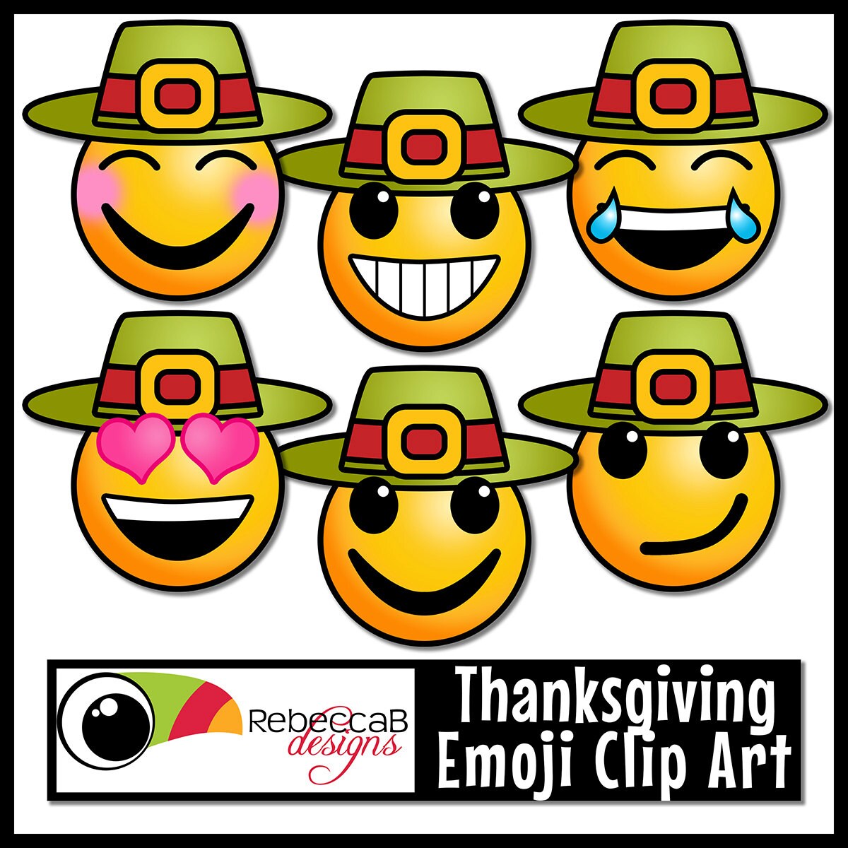 Thanksgiving Clip Art: Emoji Faces Emotion Clip Art for