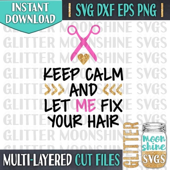 Hair Stylist svg eps png dxf cutting files for silhouette