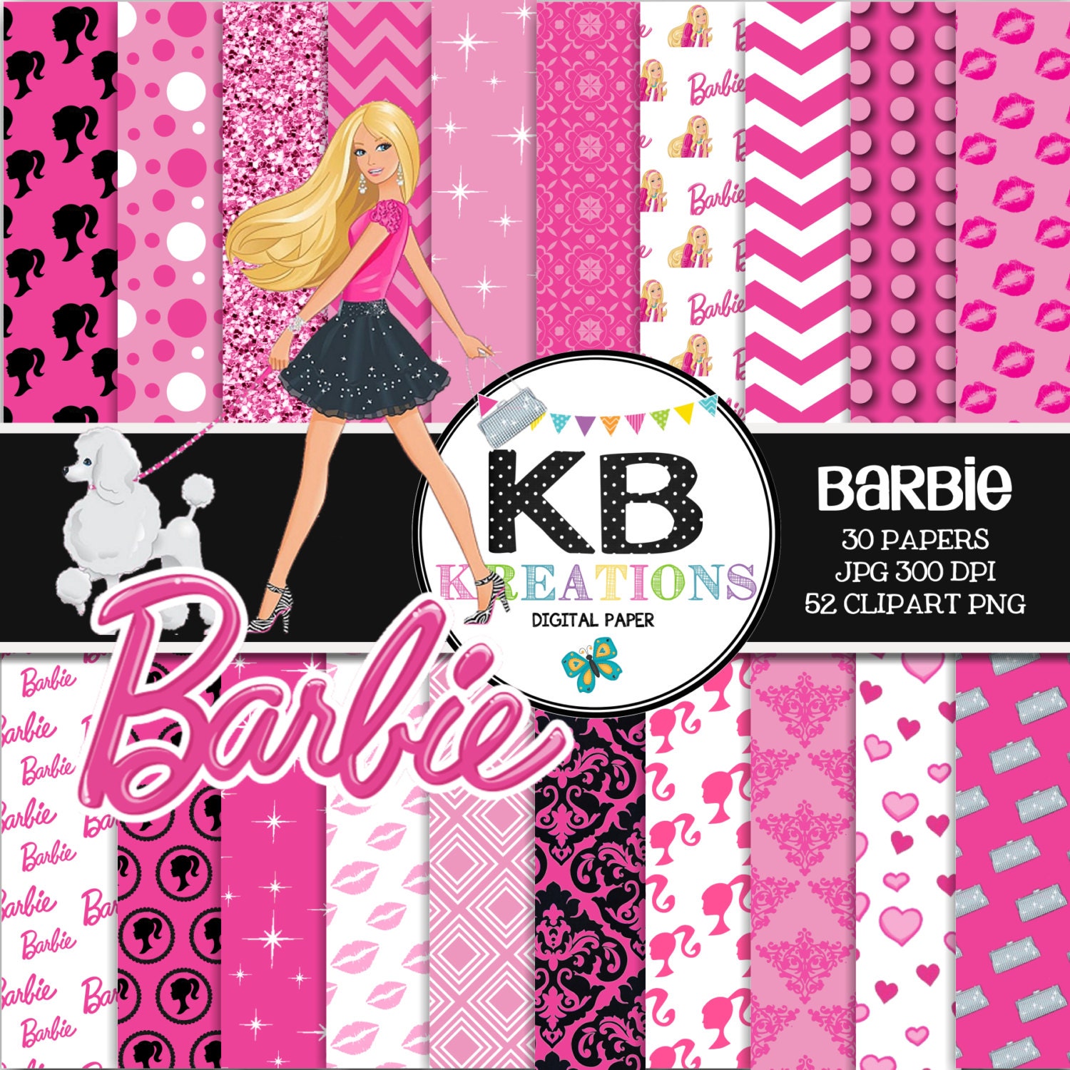 barbie paper set