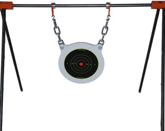 thumbnail interactive-video image 1 of HDSteelTargets 1/2" AR500 Steel Shooting Target – 8" Teardrop Gong 1 of 3