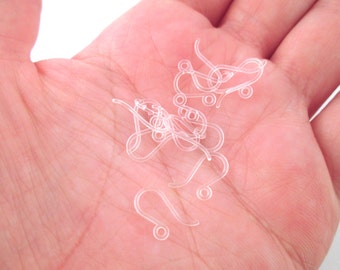 Children Plastic Earring Hooks, Hypo-Allergenic Ear Hooks, G135