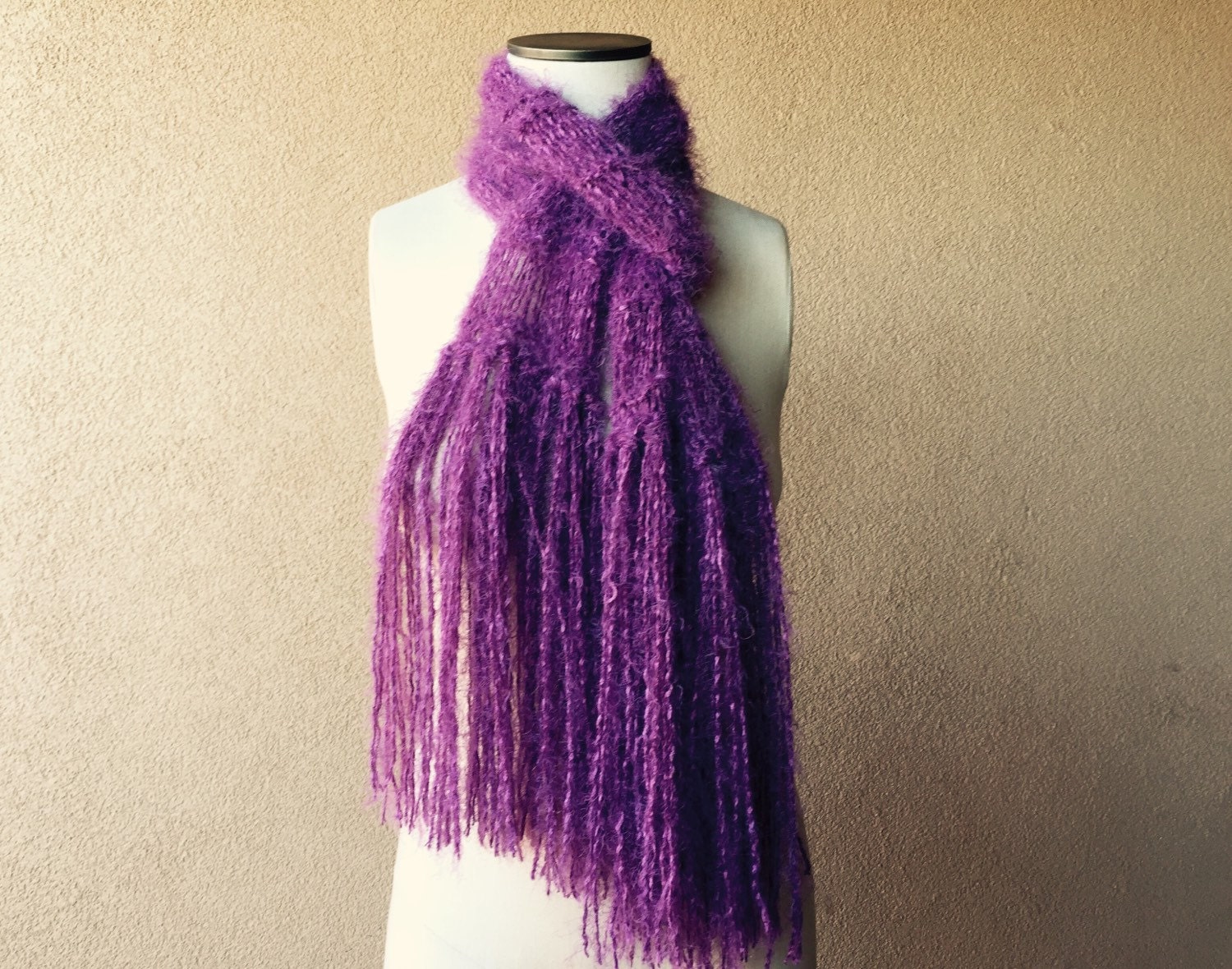 Plum Purple Scarf Women Fashion Scarf Hand by CricketsCreations