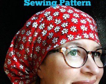 Scrub Hat Sewing Pattern Tutorial NEW DIY Pixie Style Tieback Surgical Scrub Cap Downloadable Sewing Instructions PDF #dbap009