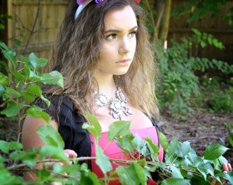 Unicorn Costume - Unicorn Horn Headband - Halloween Costume - Unicorn Crown - Flower Crown Headband - Unicorn Cosplay - Unicorn Headband