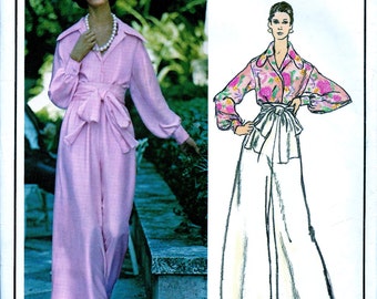 Vogue Paris Original Pattern 2859 - Christian Dior Designer - GLAMOROUS Misses' Evening Blouse & Wide-leg Pants * Size 14 * Bust 36
