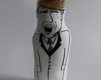 DONALD TRUMP screen printed doll//presidential primaries//political gift