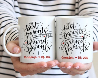 Pregnancy Reveal to Grandparents Pregnancy Announcement Grandma Mug Pregnancy Announcement New Baby Gifts for Grandparents Custom Mug Cute