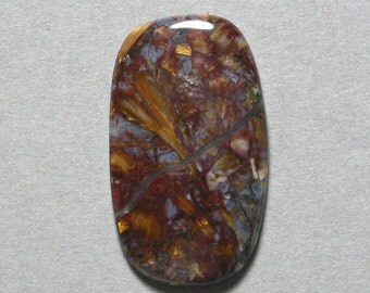 golden red PIETERSITE freeform cabochon 17X30mm designer cab