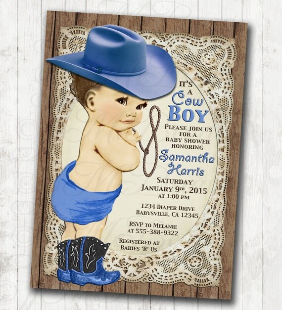 Cowboy Baby Shower Invitations 5