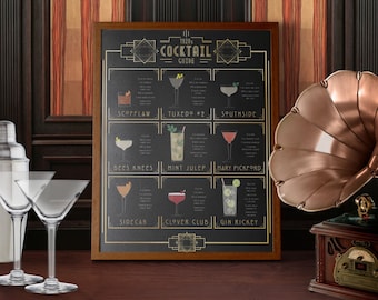 1920s Cocktails Print