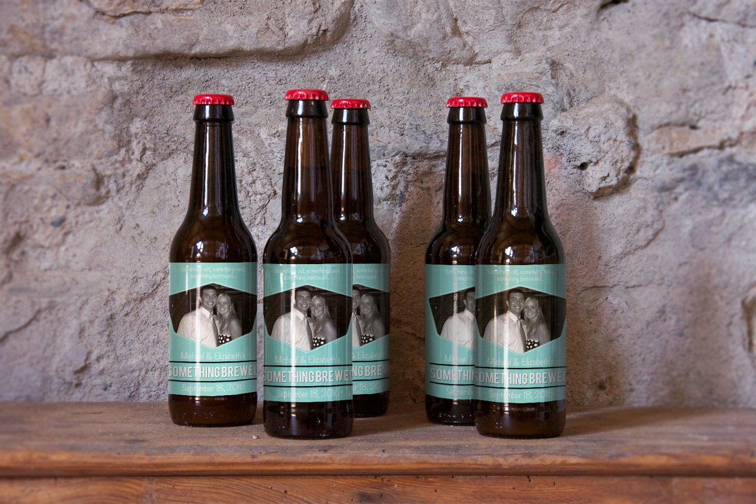 Custom beer bottle labels personalized wedding favors