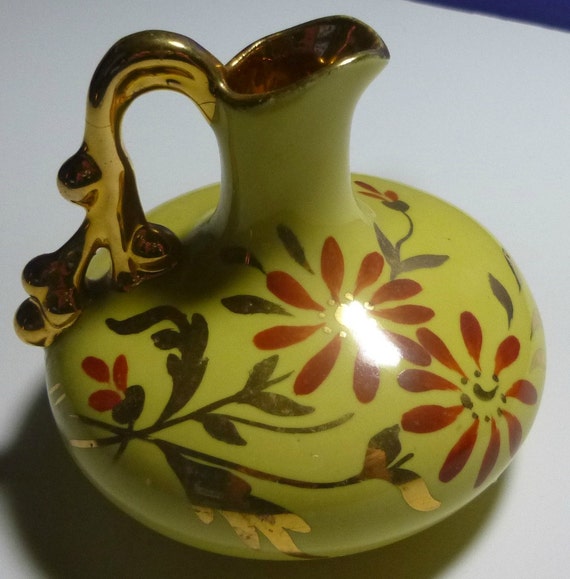 Le Pere Pottery Vintage Hand Decorated Miniature Cruet