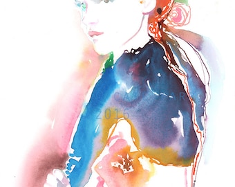 Original Watercolor Painting, Fashion illustration, Cate, Fashion Art, Fashion Painting, Watercolor Fashion Illustration, Blonde