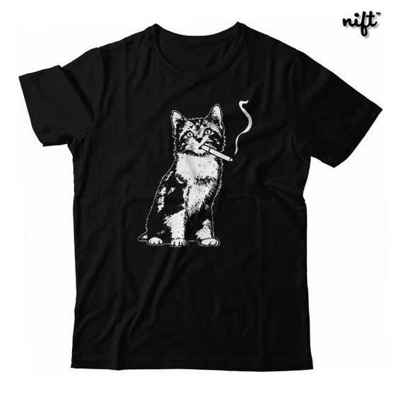 smoking cat shirt