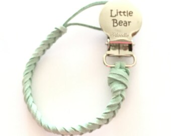 Pacifier Clip Personalized Pacifier Clip Engraved Pacifier Clip Leather Pacifier Clip Baby Boy Gift Monogram Leather Pacifier Clip