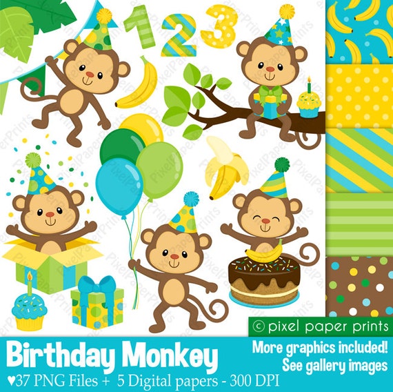 birthday monkey clip art free - photo #26