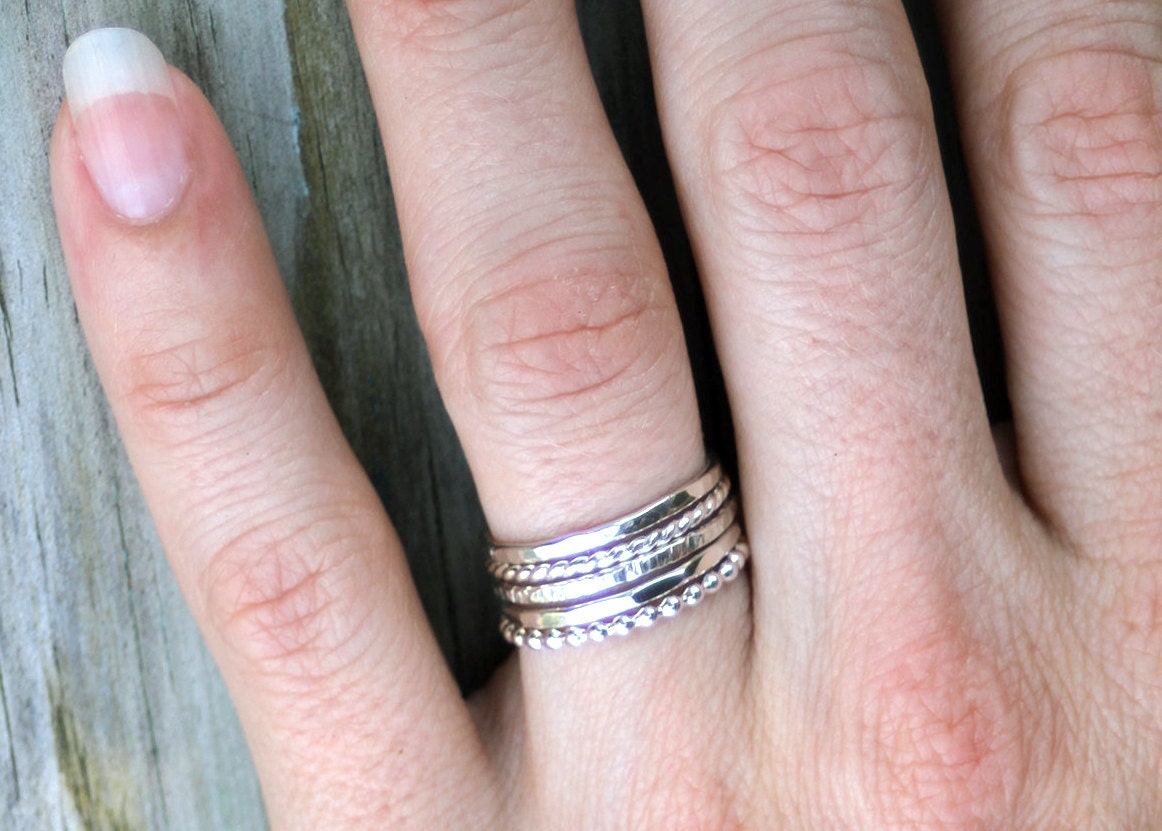 stackable rings sterling silver stacking rings silver rings