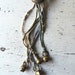 Bell Necklace. Vintage Bell. Textile Jewelry. Brass Beads. Gifts Under 50. Yoga Jewelry. Balinese Bell. One of a Kind Necklace. Bell Jewelry