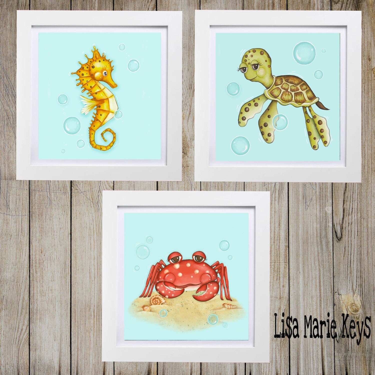 Ocean Wall Decor Beach House Art Ocean Theme Sea Life