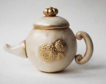 Fondant Teapot Cake Topper - Edible Tea Pot Cake Topper - Teapot Fondant Topper - Princess Cake Topper - Fondant Princess Topper Fondant Tea