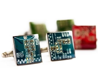 Circuit board cufflinks - unique cufflinks, gift for him, gift for husband, Men's Cuff links, gift for dad, tech fashion