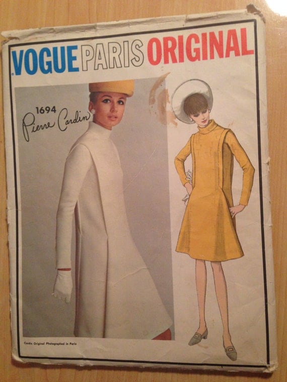 Vintage 60s Vogue Sewing Pattern 1694 Misses One Piece Dress Size 14 Uncut