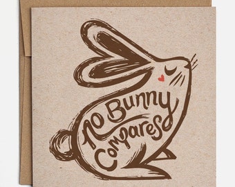 Bunny Valentine Card, Love Card, Anniversary Card,