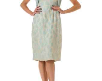 1950s Suzy Perette Silk Jacquard Sleeveless Dress SiZE: S, 6