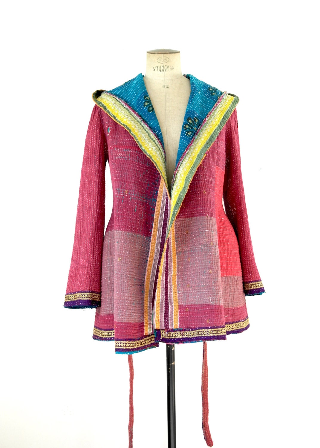 kantha quilt jacket kantha coat kantha jacket hooded coat
