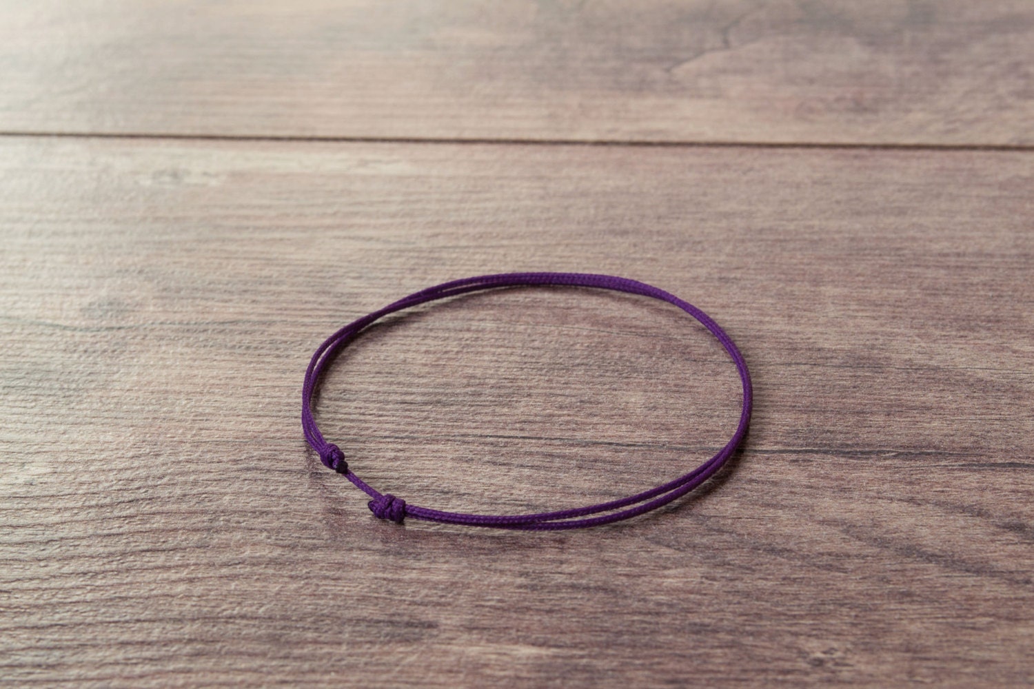 Purple String Bracelet. Purple Thread. by bellaflowerjewelry